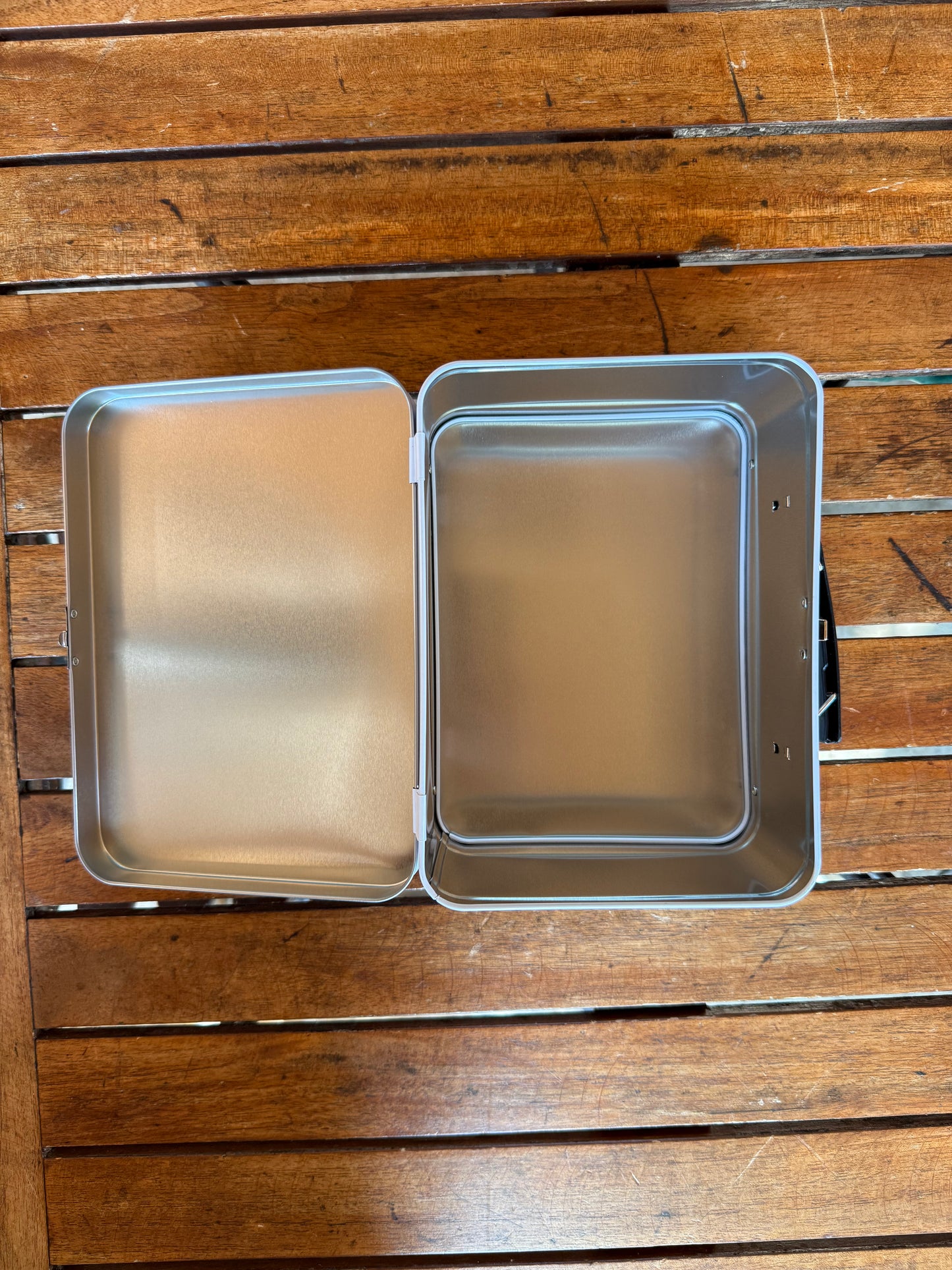 Vintage Passport Stamp Tin Lunchbox