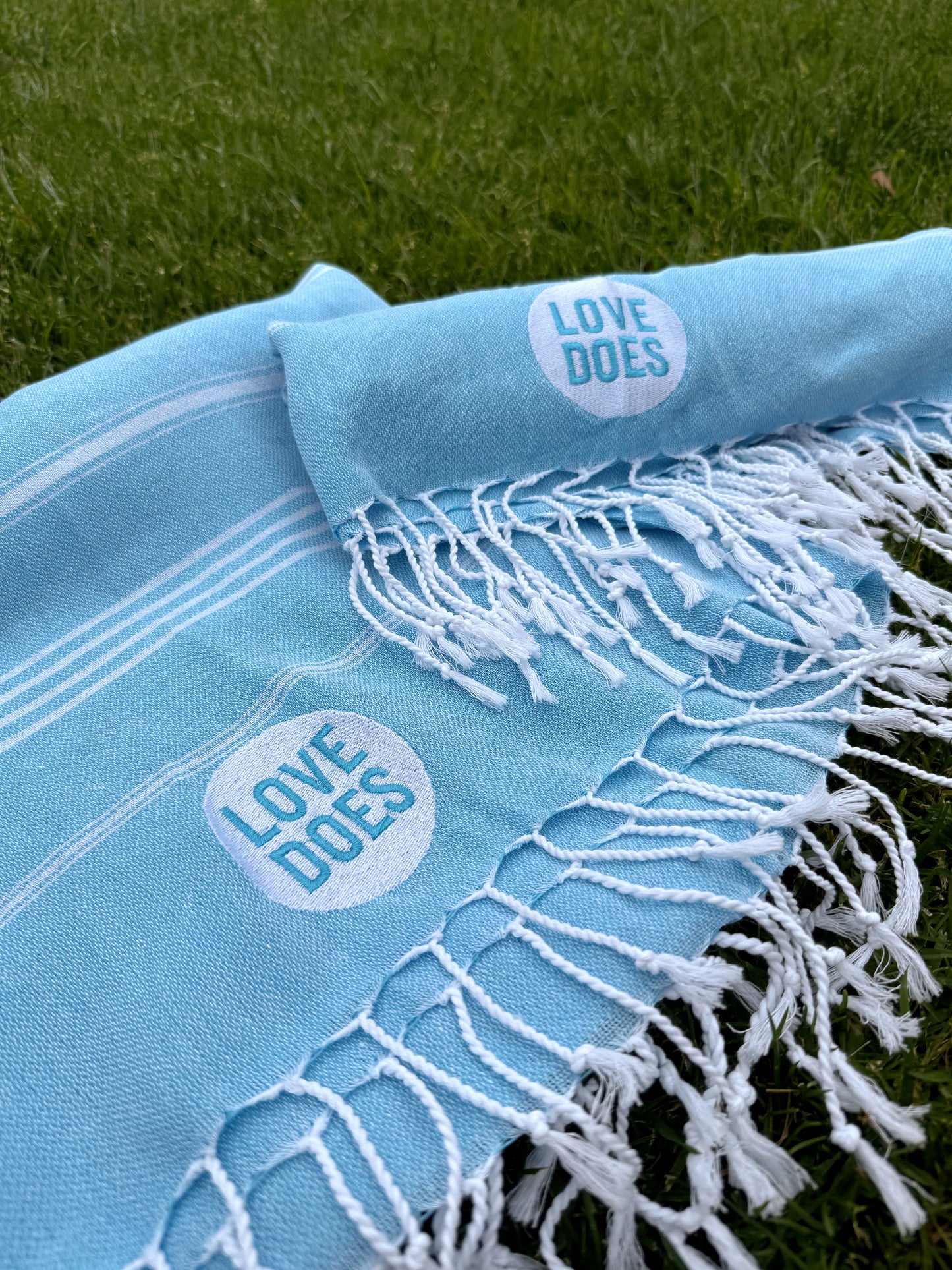 Love Does Embroidered Towel