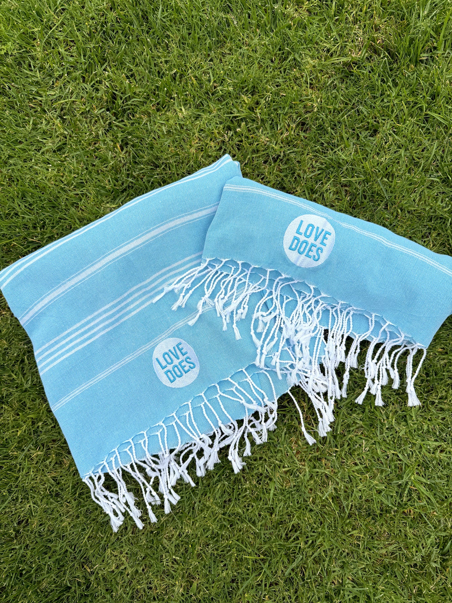 Love Does Embroidered Towel