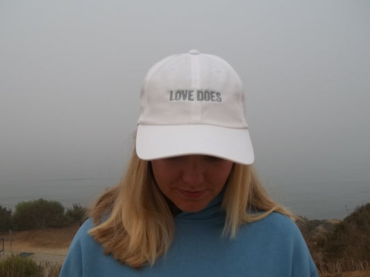 Love Does Baseball Cap-White