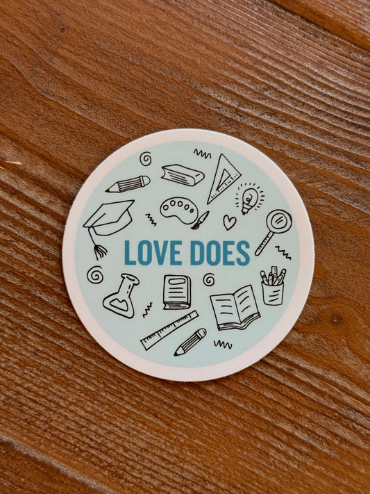 School Circle Sticker