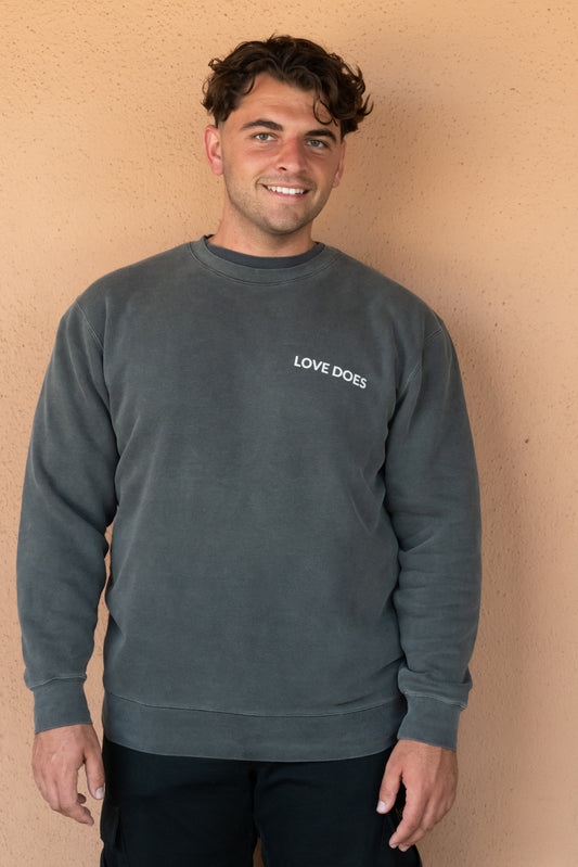 Love Does Crewneck Sweatshirt - Black