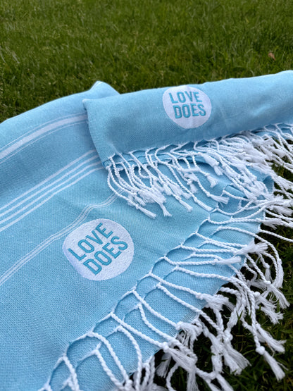 Love Does Embroidered Towel
