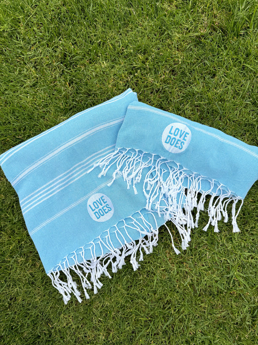 Love Does Embroidered Towel