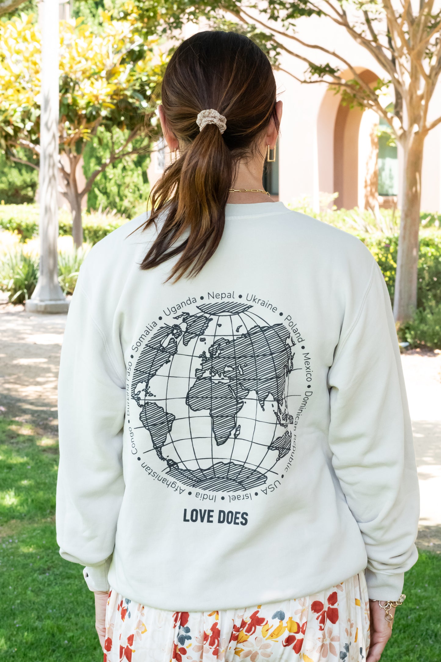 Love is Never Stationary Sweatshirt - Cream