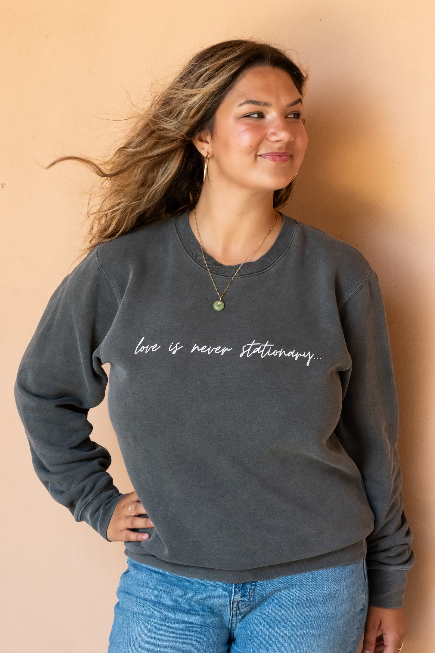 Love is Never Stationary Sweatshirt - Black